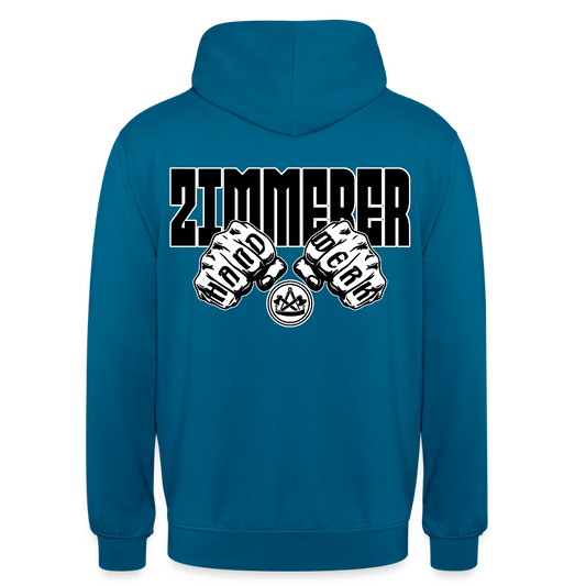 Unisex Hoodie "Zimmerer" (beidseitig bedruckt) - Tiefseeblau 