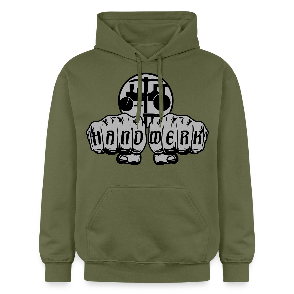Gildan Unisex Softstyle® "Strassenbauer" Militärgrün Gildan Unisex Softstyle® Midweight Hoodie