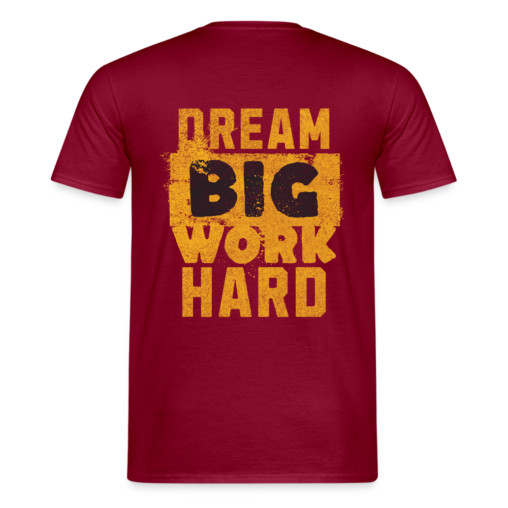 Unisex T-Shirt "Work Hard" Ziegelrot Männer T-Shirt
