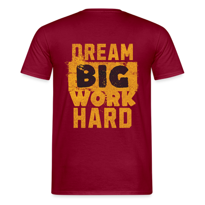 Unisex T-Shirt "Work Hard" Ziegelrot Männer T-Shirt