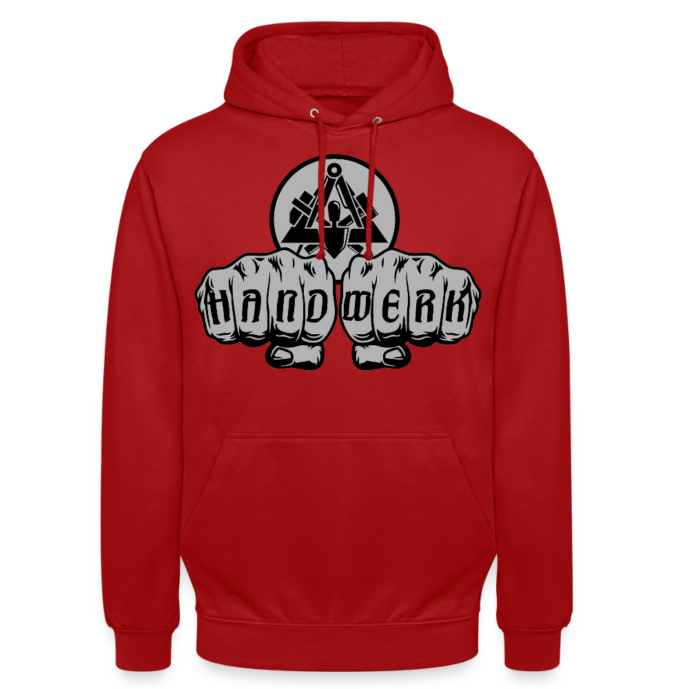 Unisex Hoodie "Maurer" Rot Unisex Hoodie