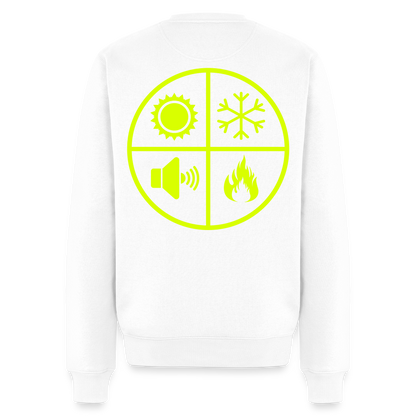 Unisex Premium Pullover "Isolierer" neongelb Weiß Männer Premium Pullover