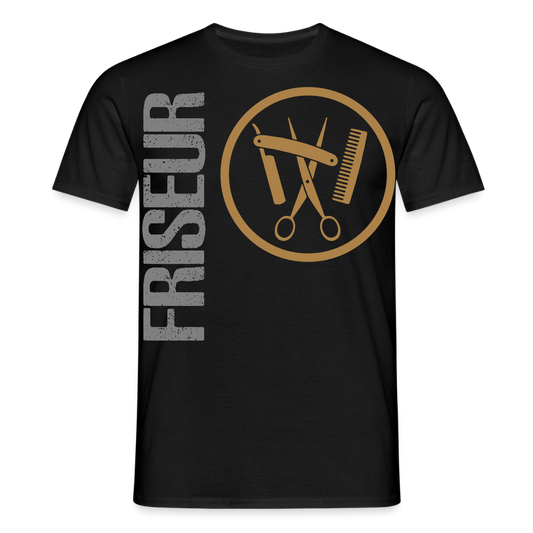 Unisex T-Shirt "Friseur" Schwarz Männer T-Shirt