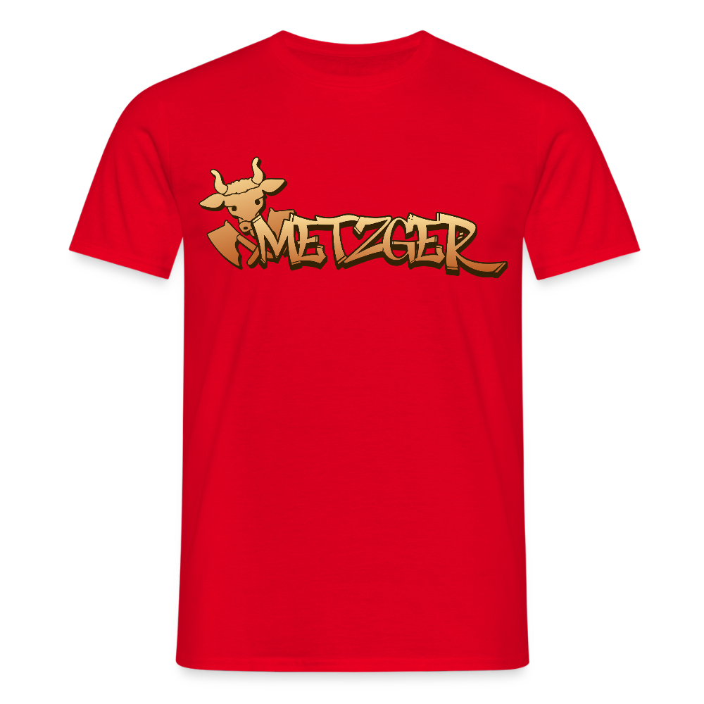 Unisex T-Shirt "Metzger" Rot Männer T-Shirt