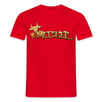 Unisex T-Shirt "Metzger" Rot Männer T-Shirt