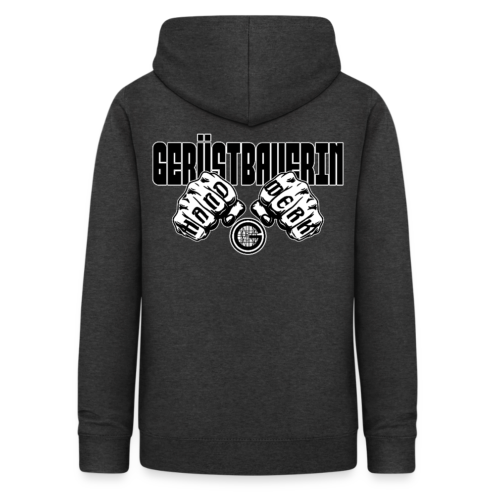 Frauen Hoodie "Gerüstbauerin" (beidseitig beruckt) - Anthrazit