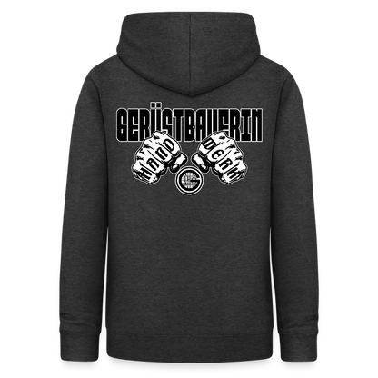 Frauen Hoodie "Gerüstbauerin" (beidseitig beruckt) - Anthrazit