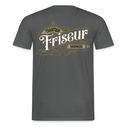 Unisex T-Shirt "Friseur" Nostalgie Handwerk Anthrazit Männer T-Shirt