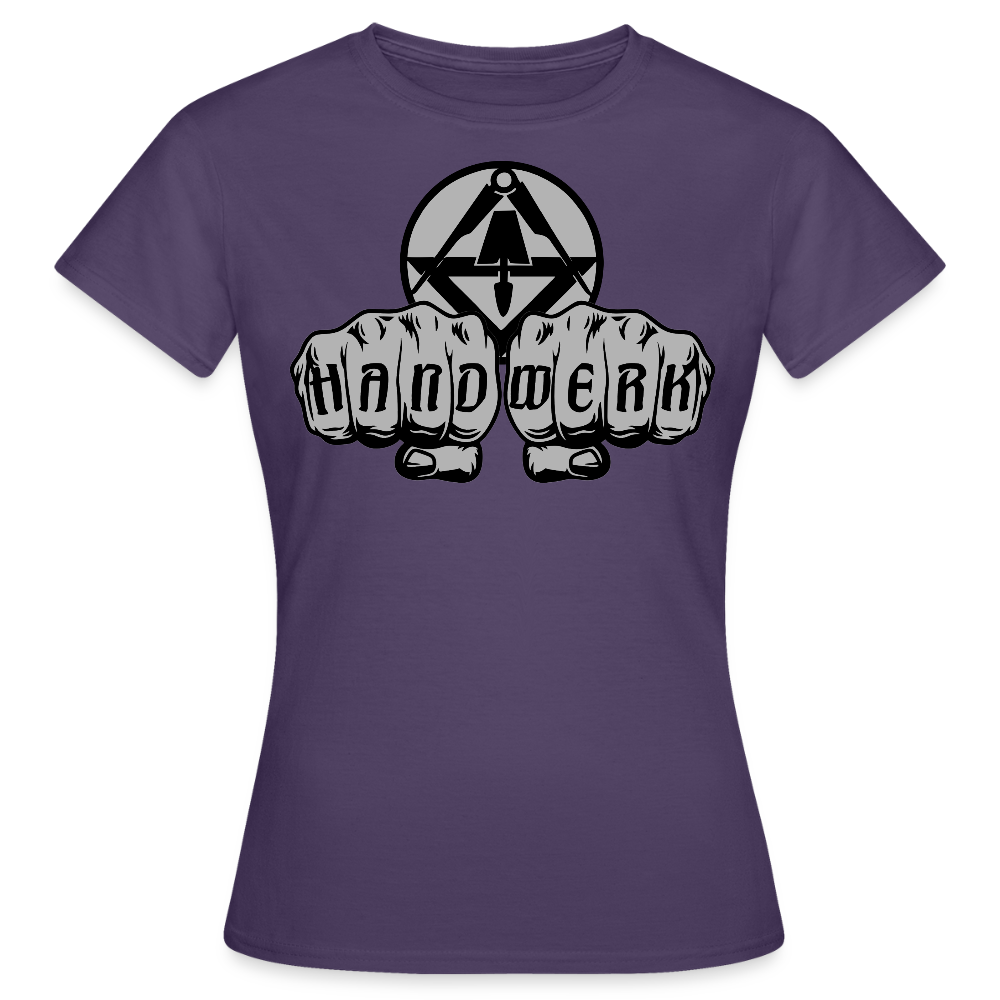 Frauen T-Shirt "Stuckateur" Dunkellila Frauen T-Shirt