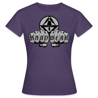 Frauen T-Shirt "Stuckateur" Dunkellila Frauen T-Shirt