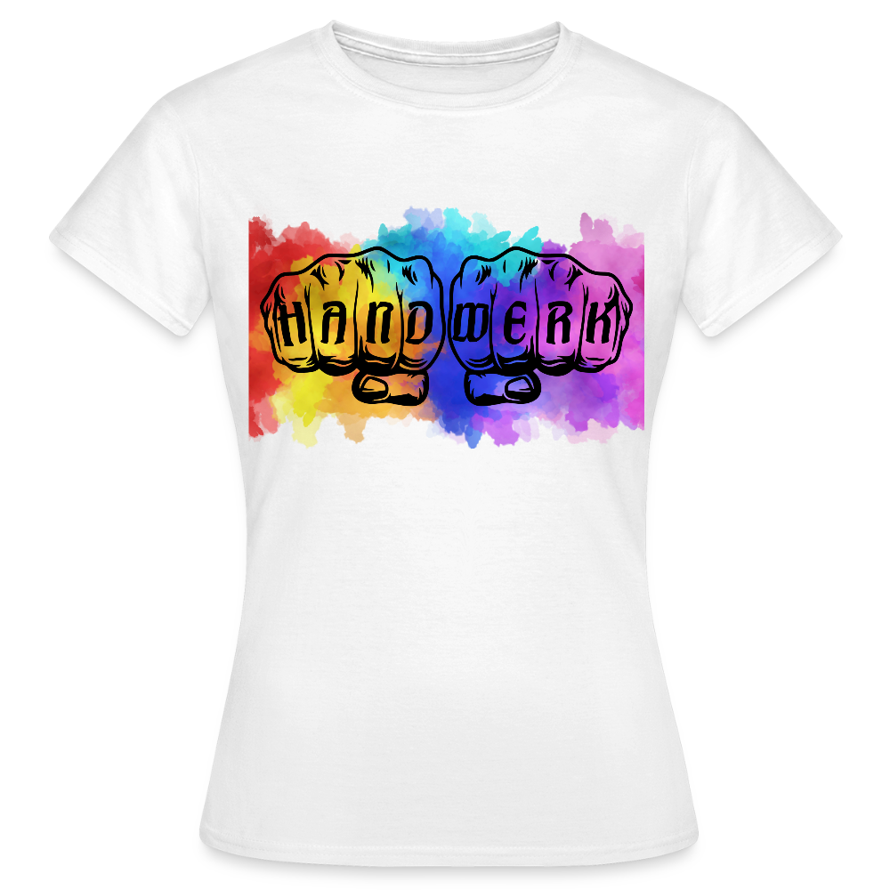 Frauen T-Shirt "Splash-Handwerk" Weiß Frauen T-Shirt