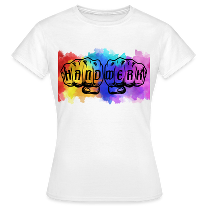 Frauen T-Shirt "Splash-Handwerk" Weiß Frauen T-Shirt