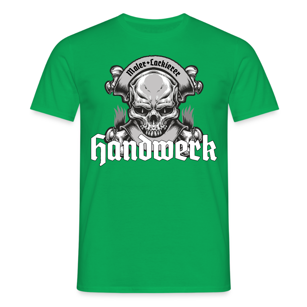 Unisex T-Shirt "Skull-Maler/Lackierer" Kelly Green Männer T-Shirt