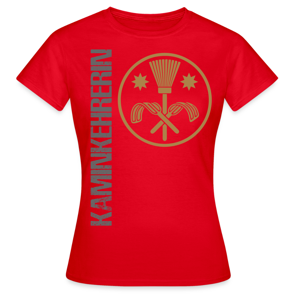 Frauen T-Shirt "Kaminkehrerin" Rot Frauen T-Shirt