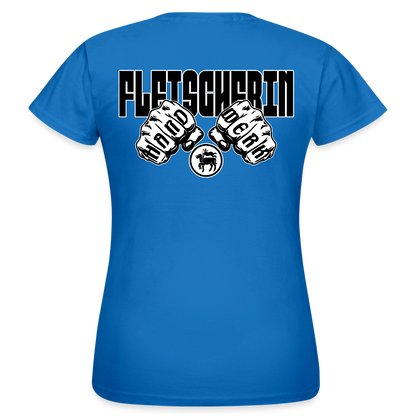 Frauen T-Shirt "Fleischerin" (beidseitig bedruckt) Royalblau Frauen T-Shirt