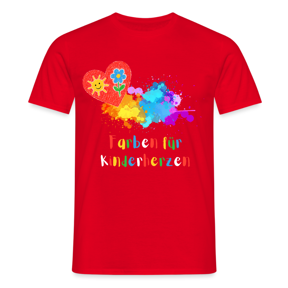 Unisex T-Shirt "Farben für Kinderherzen" Rot Männer T-Shirt