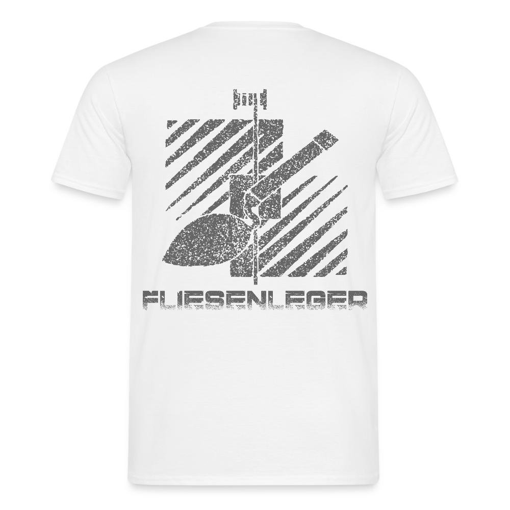 Unisex T-Shirt "Fliesenleger" Weiß Männer T-Shirt