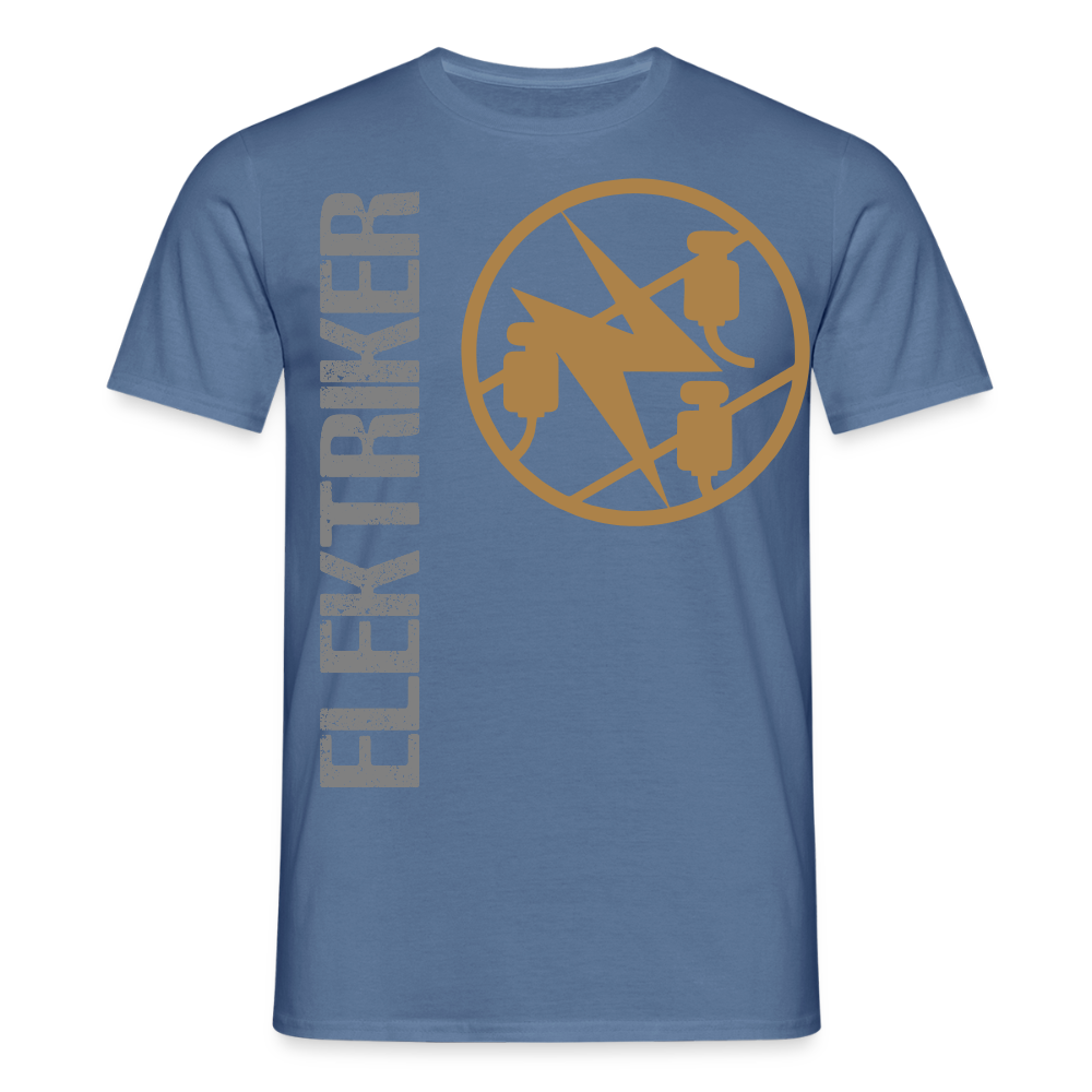 Unisex T-Shirt "Elektriker" Taubenblau Männer T-Shirt