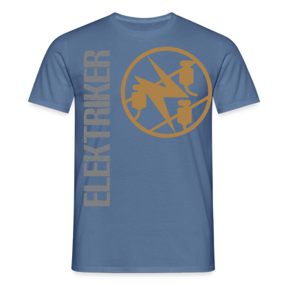 Unisex T-Shirt "Elektriker" Taubenblau Männer T-Shirt