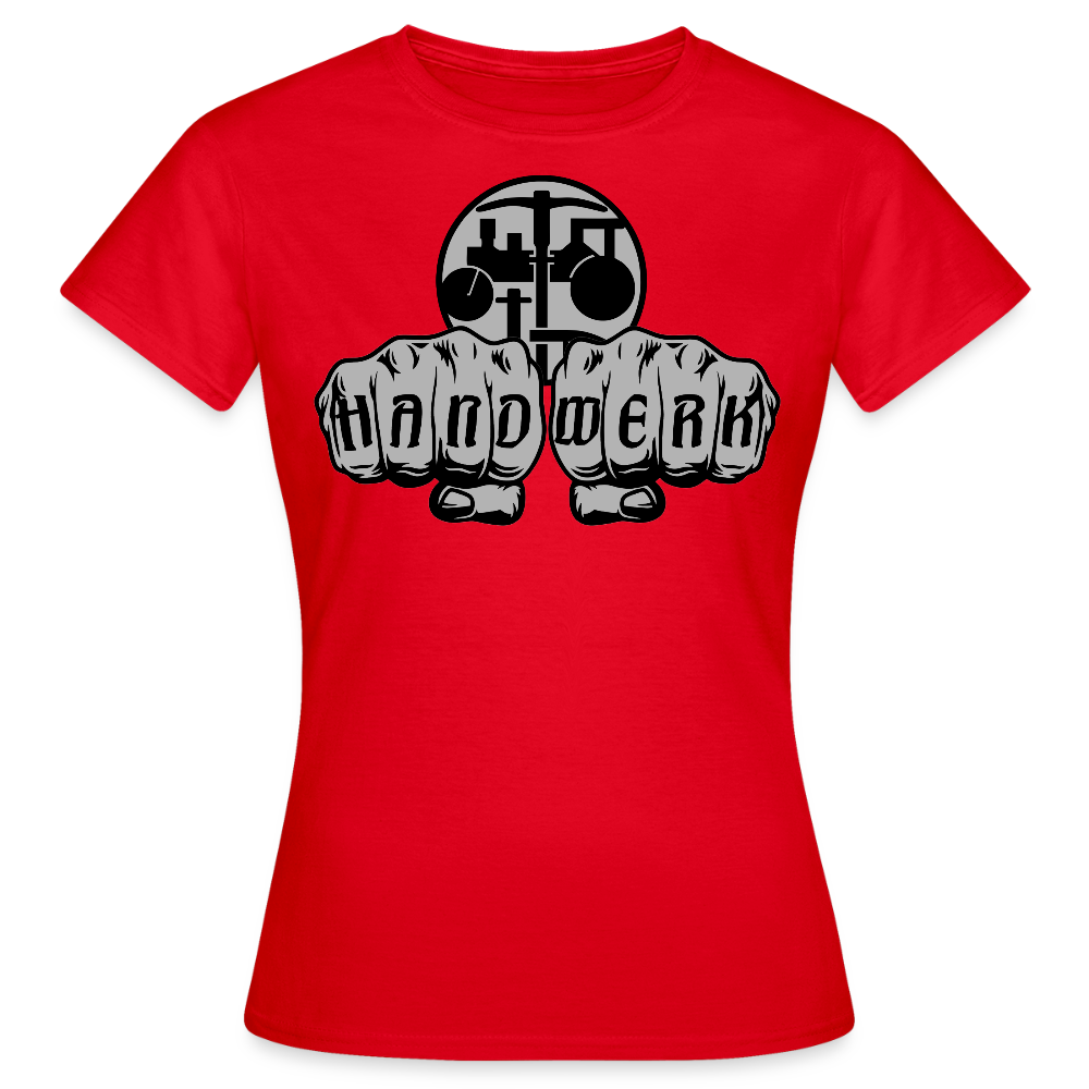 Frauen T-Shirt "Strassenbauer" Rot Frauen T-Shirt