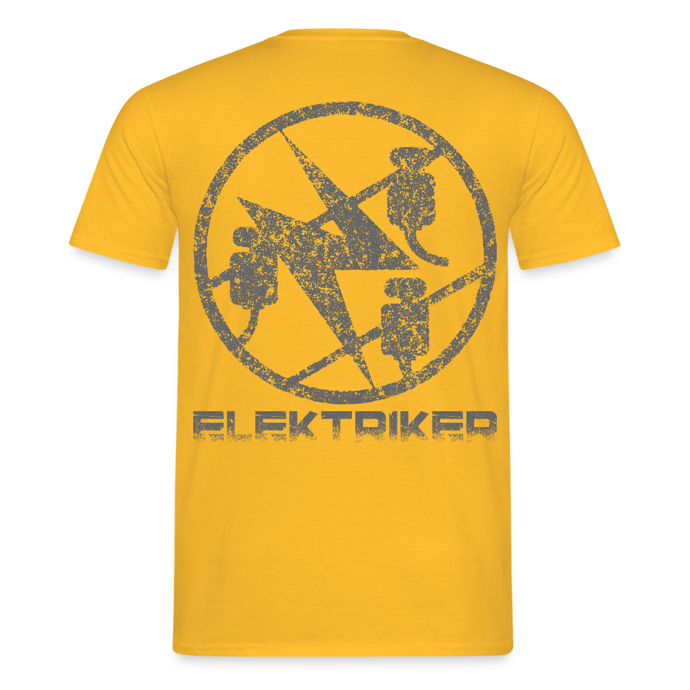 Unisex T-Shirt "Elektriker" Gelb Männer T-Shirt
