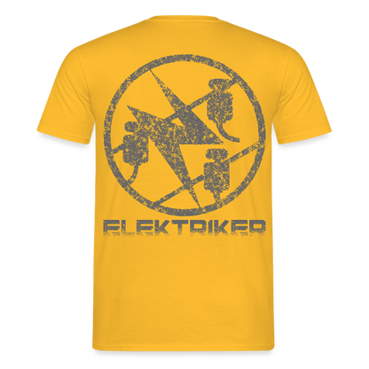 Unisex T-Shirt "Elektriker" Gelb Männer T-Shirt