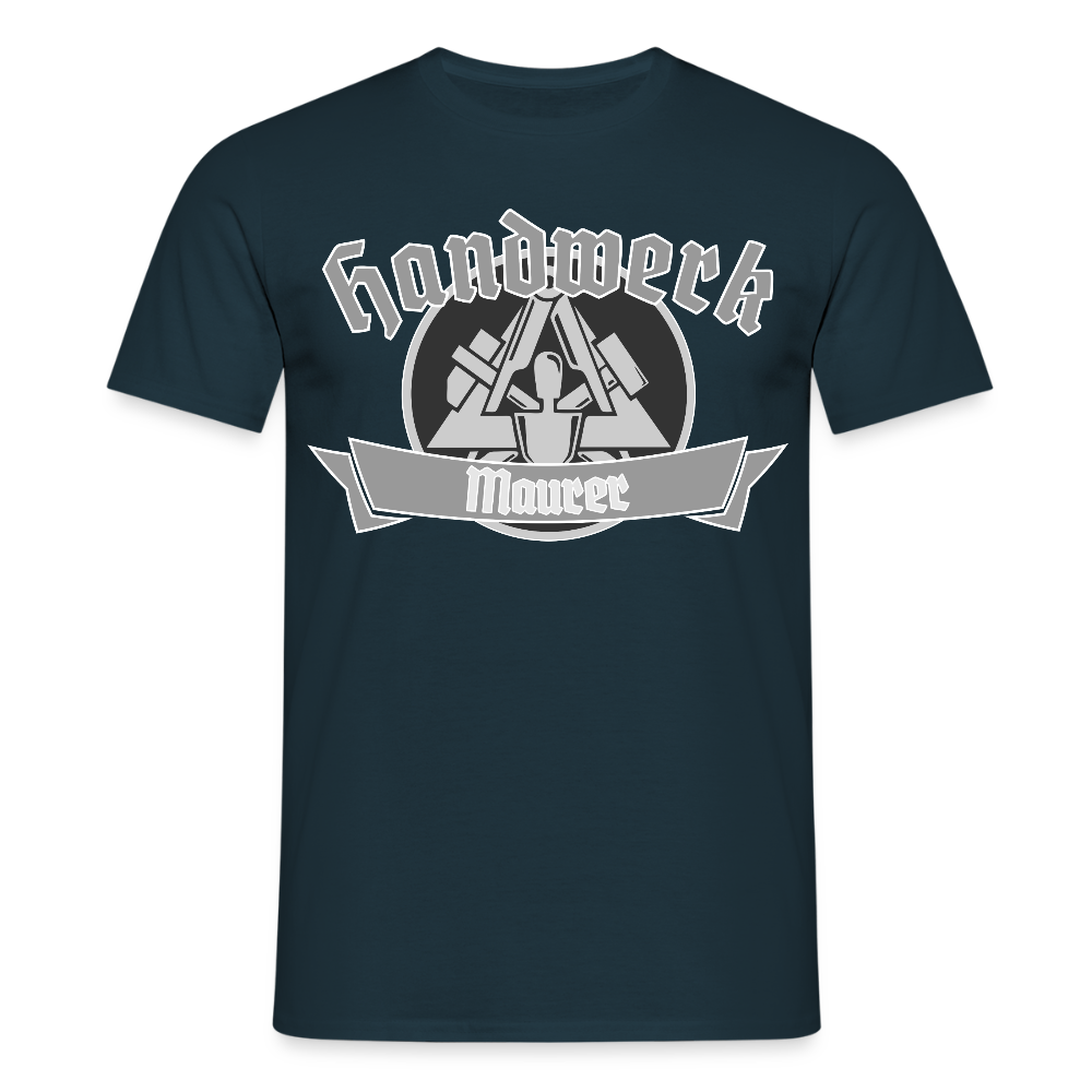 Unisex T-Shirt "Maurer" Navy Männer T-Shirt