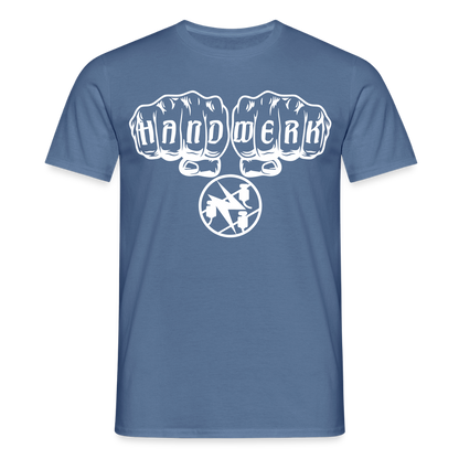Unisex T-Shirt "Elektriker" Taubenblau Männer T-Shirt