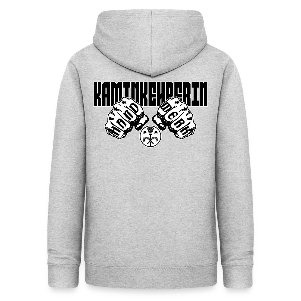 Frauen Hoodie "Kaminkehrerin" (beidseitig beruckt) Hellgrau meliert Frauen Hoodie