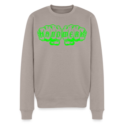 Unisex Premium Pullover "Drechsler" neongrün Taupe Männer Premium Pullover