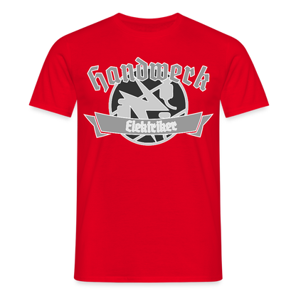 Unisex T-Shirt "Elektriker" Rot Männer T-Shirt