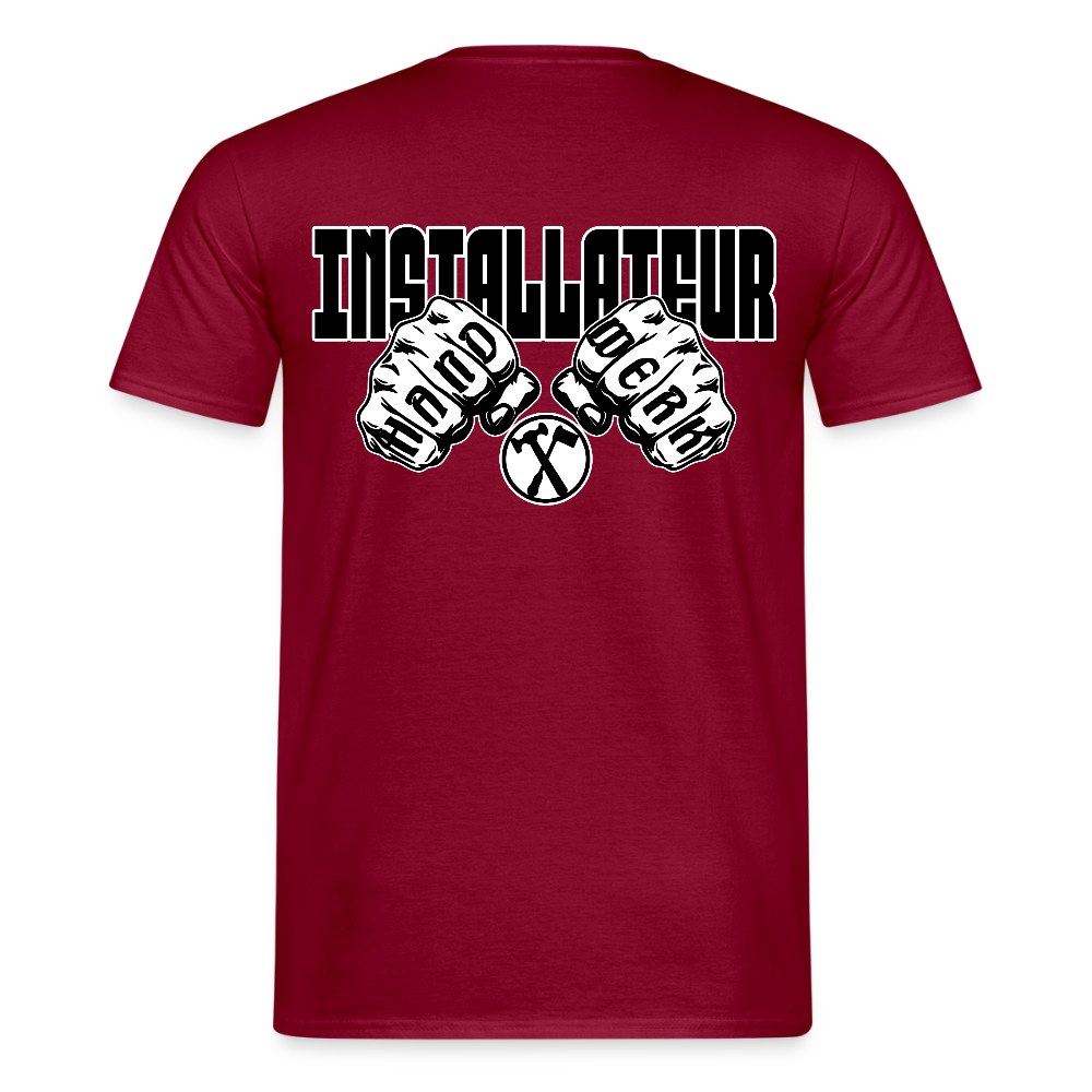 Unisex T-Shirt "Installateur" Ziegelrot Männer T-Shirt