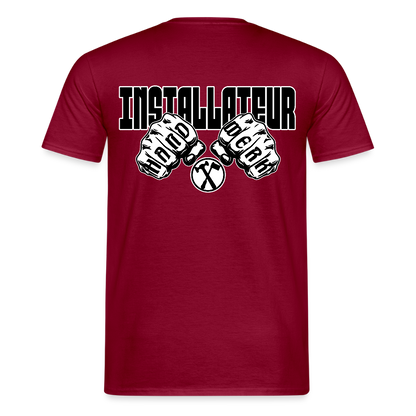 Unisex T-Shirt "Installateur" Ziegelrot Männer T-Shirt