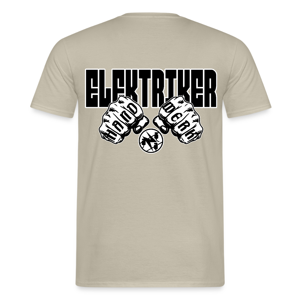Unisex T-Shirt "Elektriker" Sandbeige Männer T-Shirt