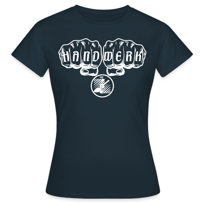 Frauen T-Shirt "Fliesenleger" Navy Frauen T-Shirt