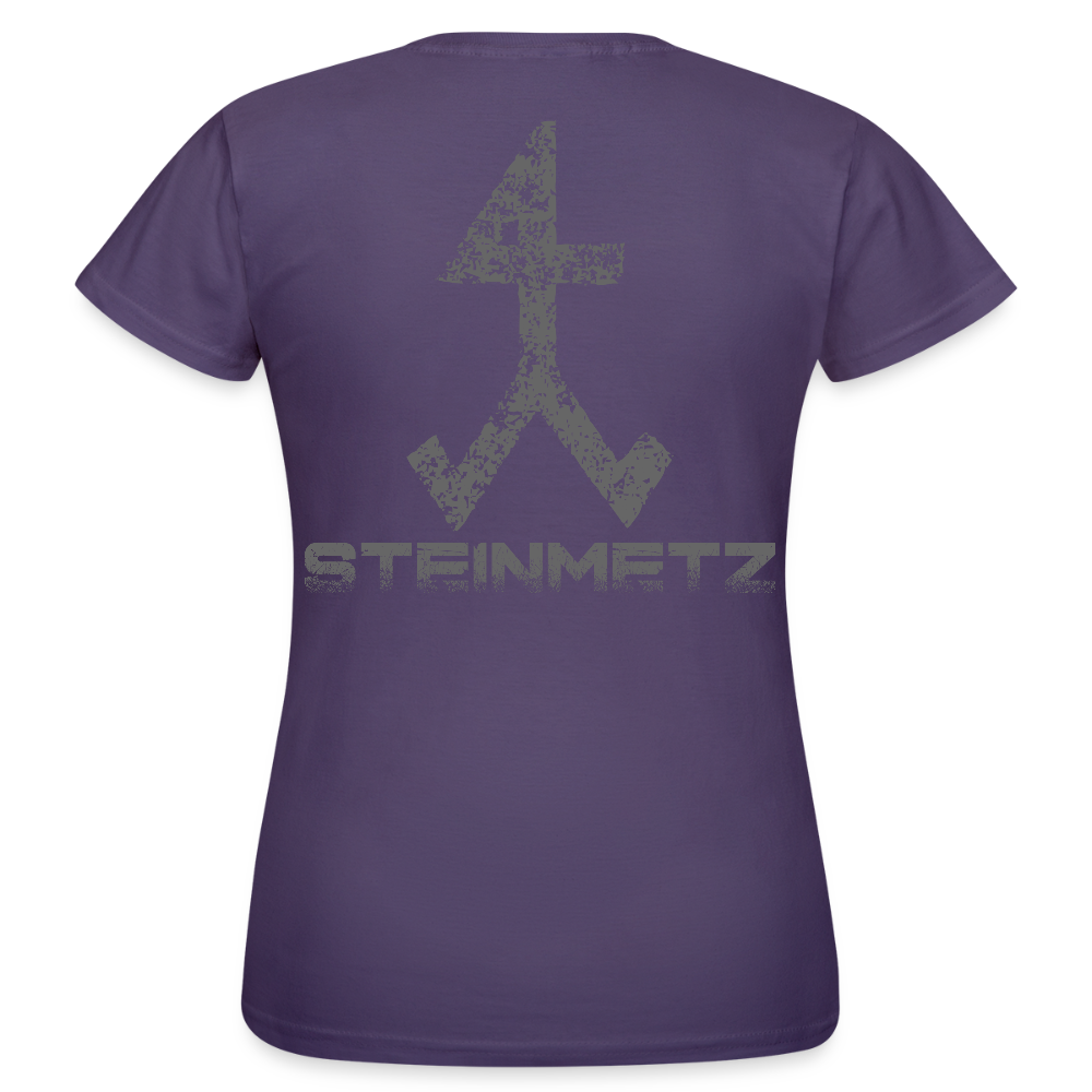 Frauen T-Shirt "Steinmetz" Dunkellila Frauen T-Shirt