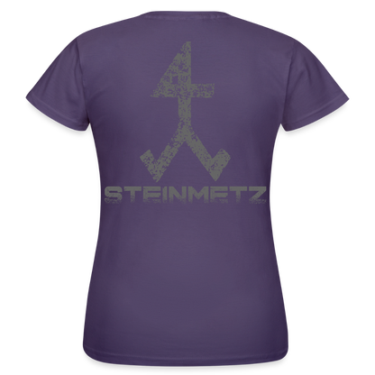Frauen T-Shirt "Steinmetz" Dunkellila Frauen T-Shirt