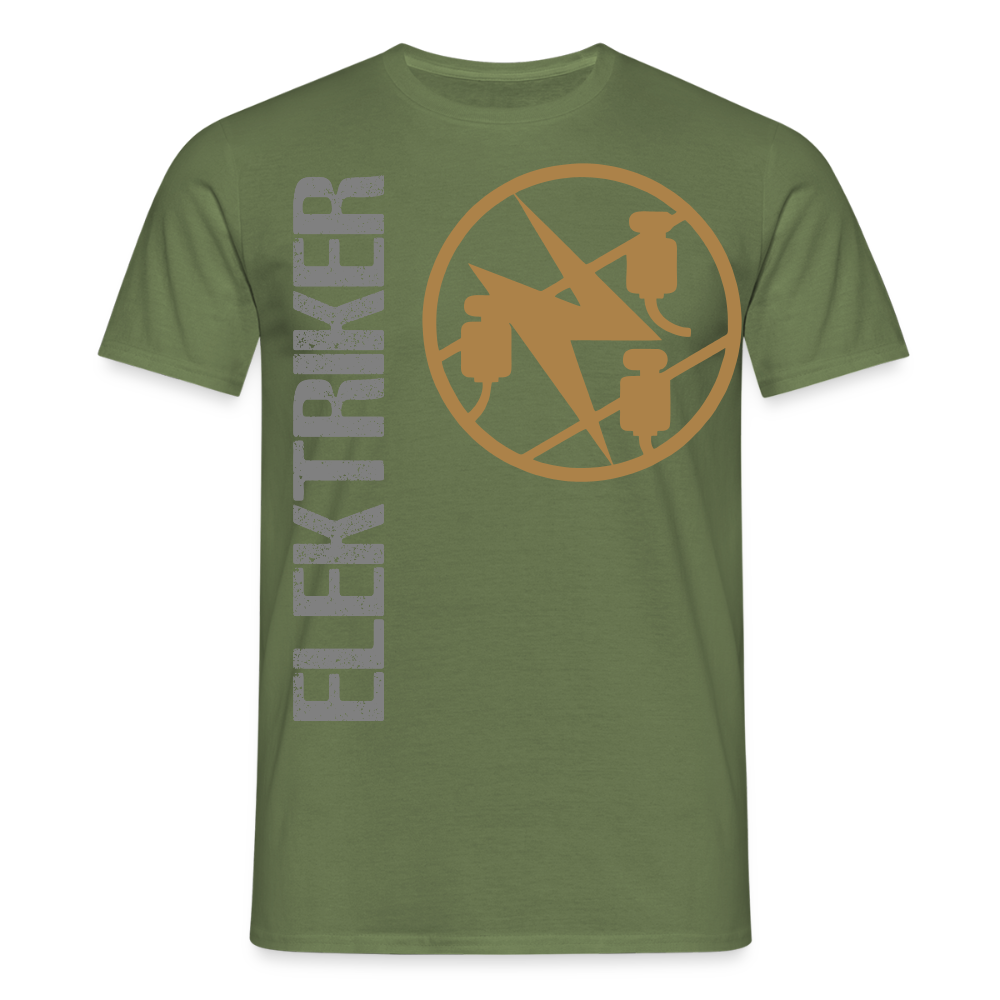 Unisex T-Shirt "Elektriker" Militärgrün Männer T-Shirt