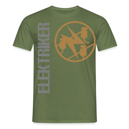 Unisex T-Shirt "Elektriker" Militärgrün Männer T-Shirt