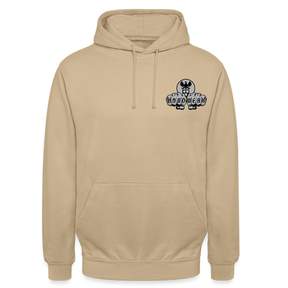 Unisex Hoodie "Maler" beidseitig bedruckt Beige Unisex Hoodie