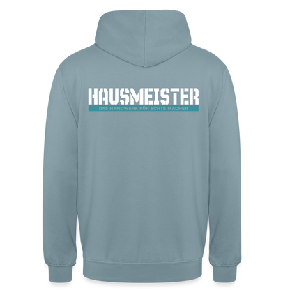 Unisex Hoodie HW-300 | MACHER "Hausmeister" Nebelblau Unisex Hoodie {{ color }}