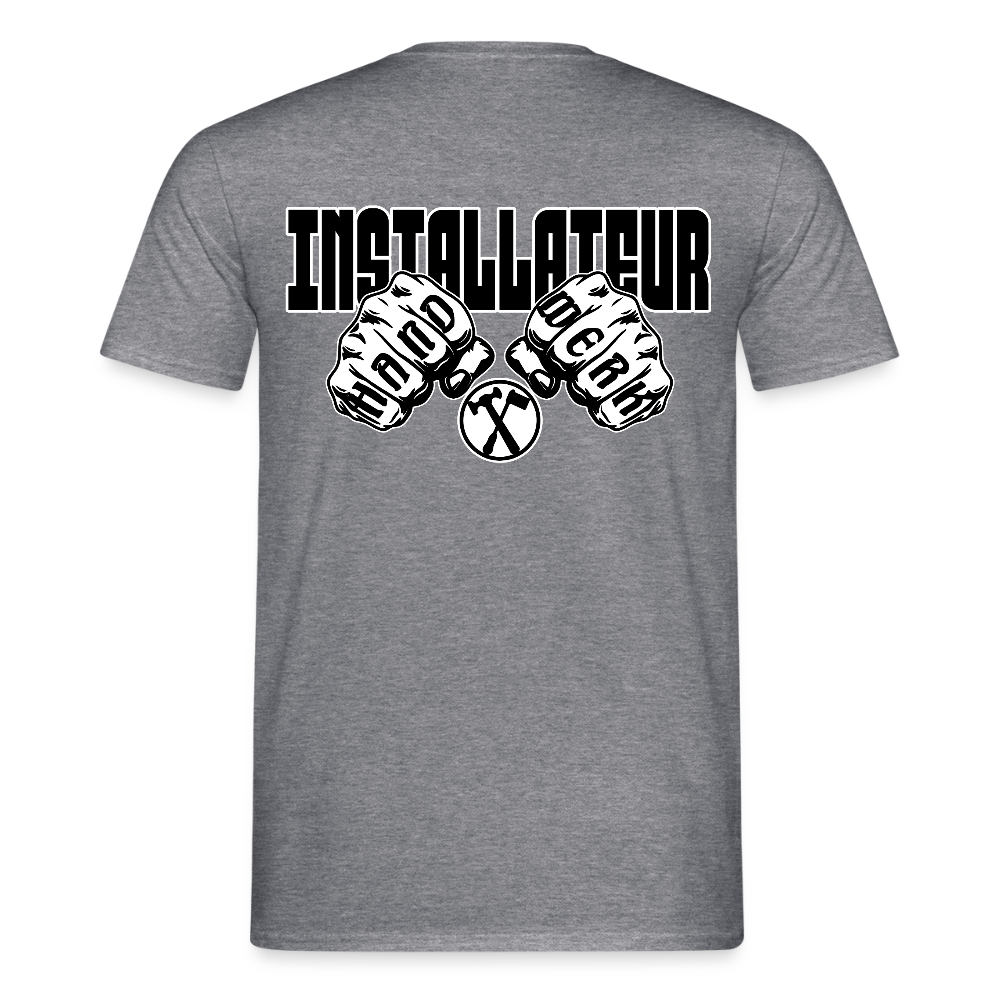 Unisex T-Shirt "Installateur" Graphit meliert Männer T-Shirt