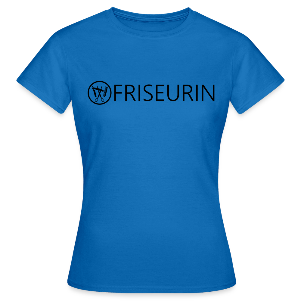 Frauen T-Shirt "Friseurin" Royalblau Frauen T-Shirt