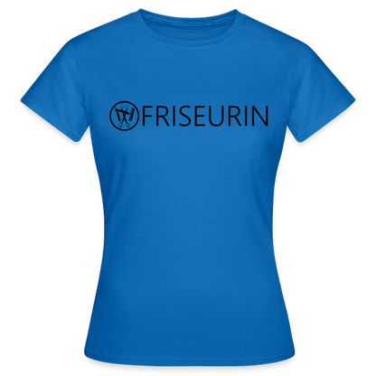 Frauen T-Shirt "Friseurin" Royalblau Frauen T-Shirt
