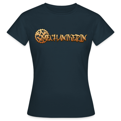Frauen T-Shirt "Mechanikerin" Navy Frauen T-Shirt