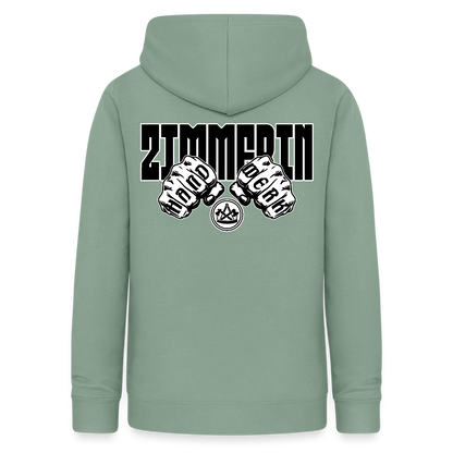 Frauen Hoodie "Zimmerin" (beidseitig beruckt) Graugrün Frauen Hoodie