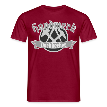 Unisex T-Shirt "Dachdecker" Ziegelrot Männer T-Shirt