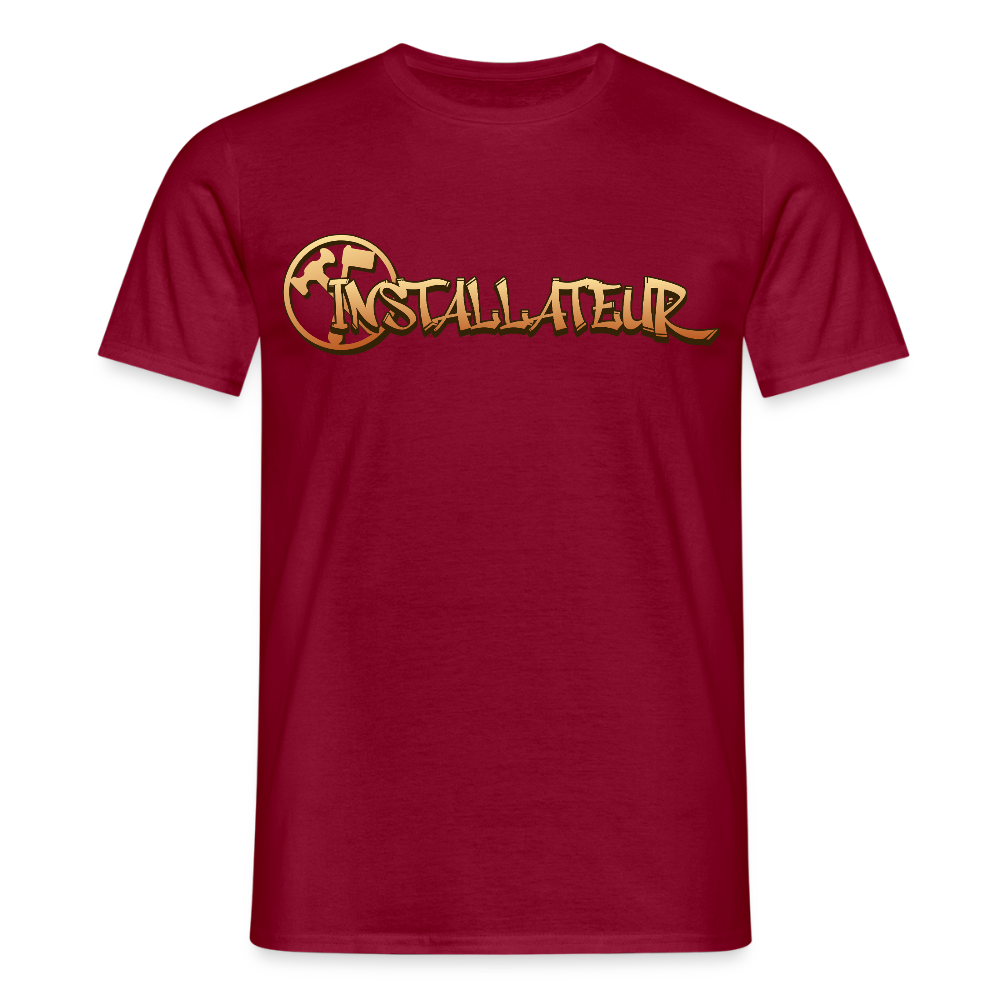 Unisex T-Shirt "Installateur" Ziegelrot Männer T-Shirt