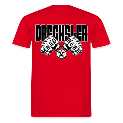 Unisex T-Shirt "Drechsler" (beidseitig bedruckt) Rot Männer T-Shirt