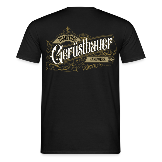 Unisex T-Shirt "Gerüstbauer" Nostalgie Handwerk Schwarz Männer T-Shirt